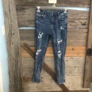 Aeropostale Size 27 Medium Wash Distressed Jeans